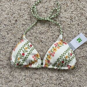 Primark Floral Triangle Bikini Top Medium